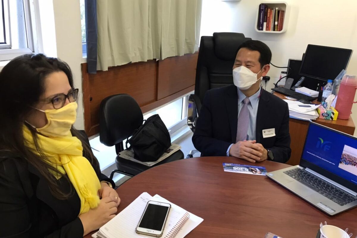 Psicóloga Vereadora Tanise Sabino recebe Marcos Kim da Coréia do Sul