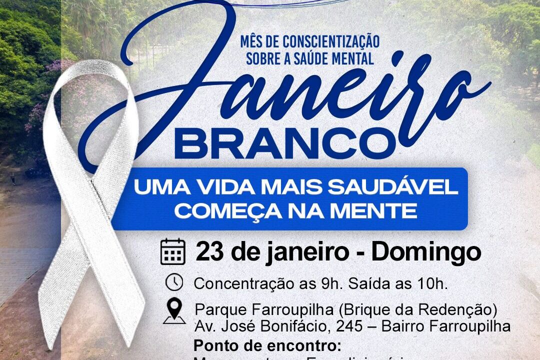 Janeiro Branco: Caminhada alerta sobre os cuidados com a saúde mental