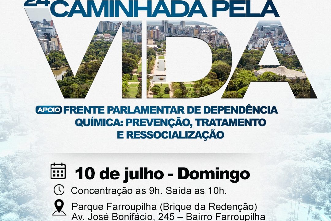 Dia 10 de julho será a 24º Caminhada pela Vida