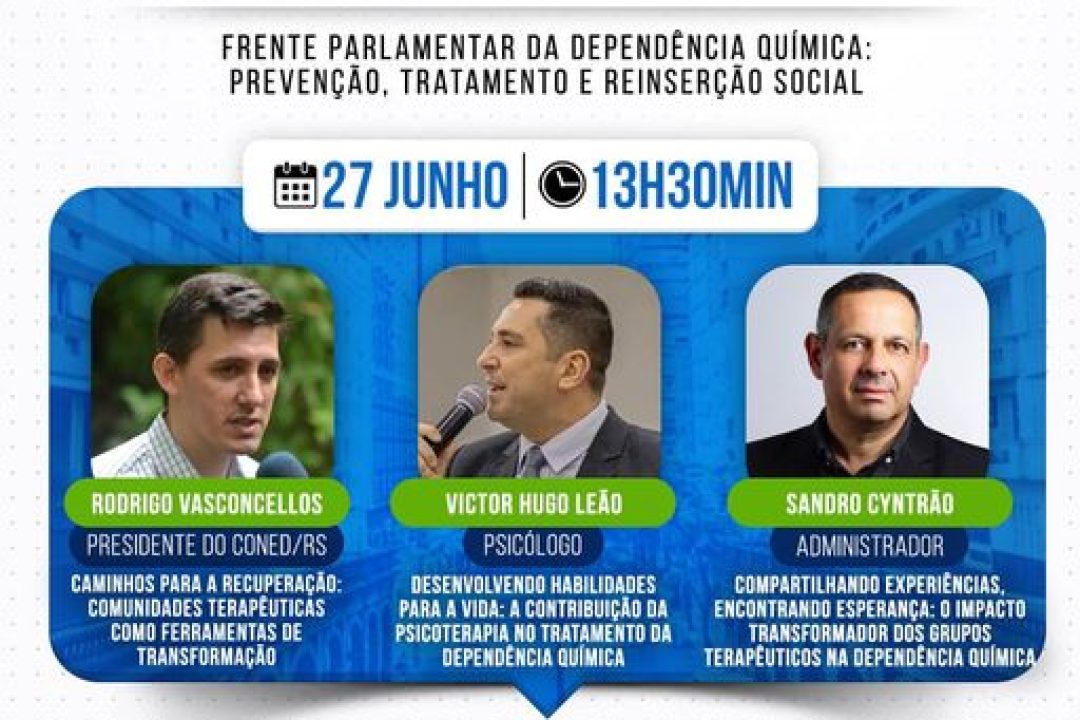 Seminário vai discutir a Dependência Química