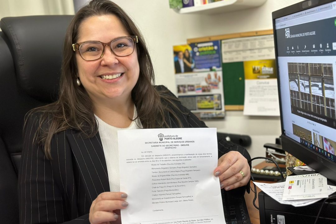 Iniciativa da Vereadora Psicóloga Tanise Sabino ilumina Porto Alegre de Amarelo para promover a conscientização sobre o suicídio