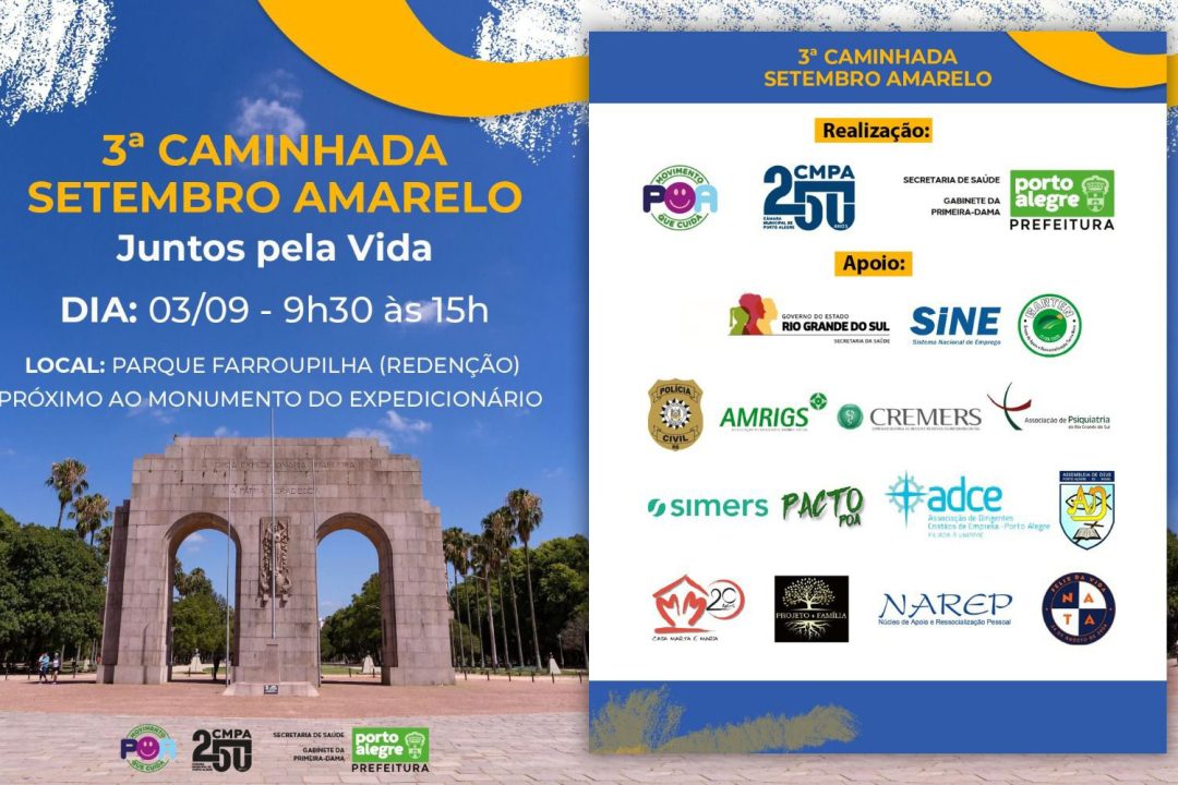 Juntos pela Vida: III Caminhada do Setembro Amarelo convida a cidade a se unir pela prevenção do suicídio