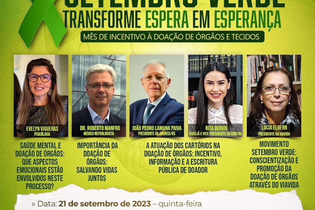 Transformado Espera em Esperança: simpósio destaca a importância da doação de órgãos e tecidos no Setembro Verde