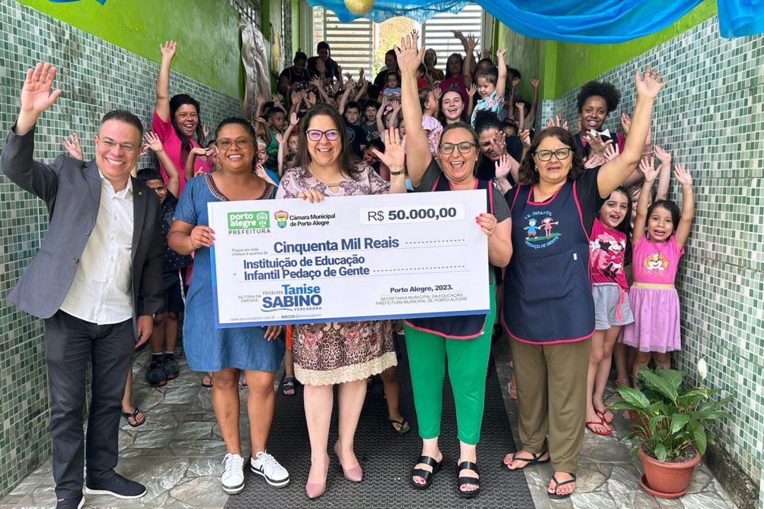Tanise Sabino destina 50 mil para a Escola de Educação infantil Pedaço de Gente