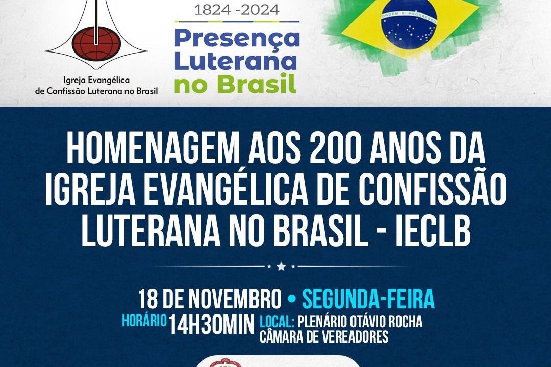 Tanise Sabino fará homenagem aos 200 anos daIgreja Evangélica de Confissão Luterana no Brasil&nbsp;na Câmara de Vereadores de Porto Alegre