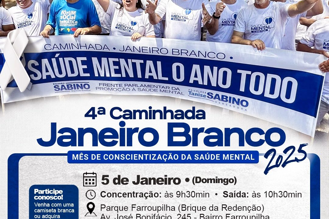 4ª Caminhada do Janeiro Branco promove conscientização sobre saúde mental