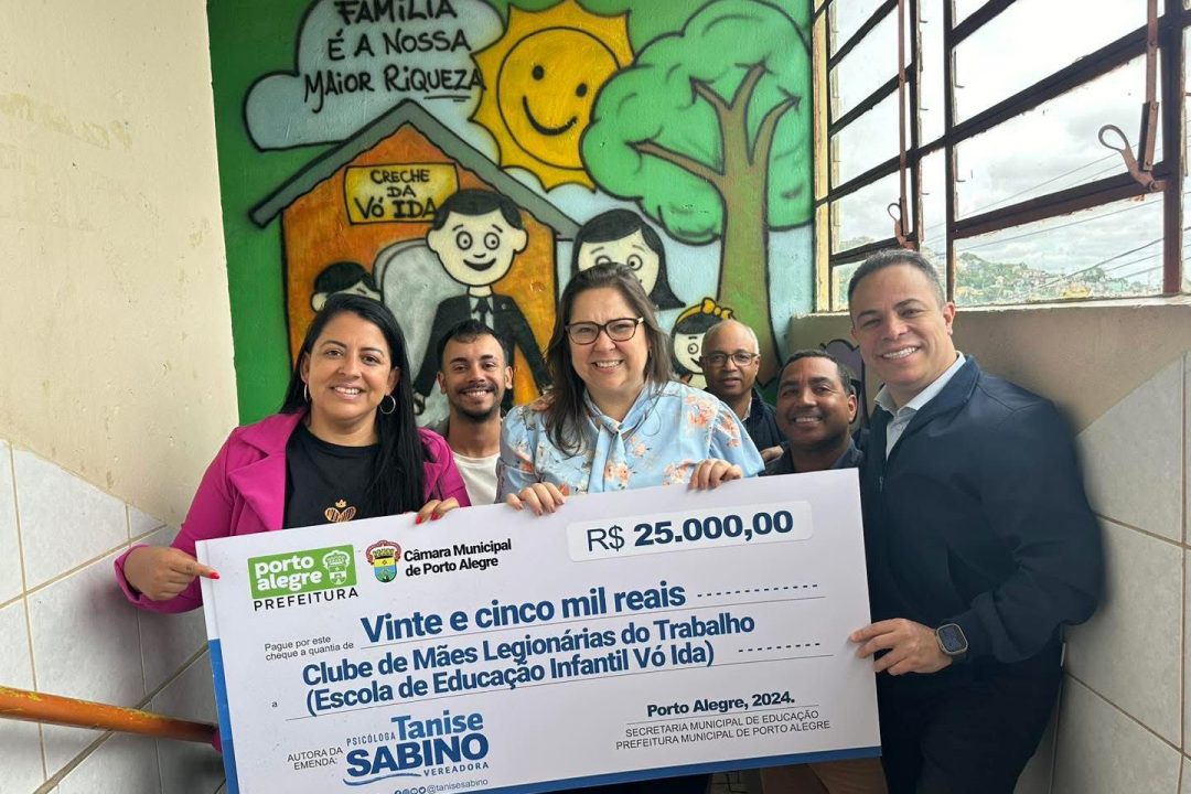 Tanise Sabino destina 25 mil reais para a Escola de Educação Vovó Ida