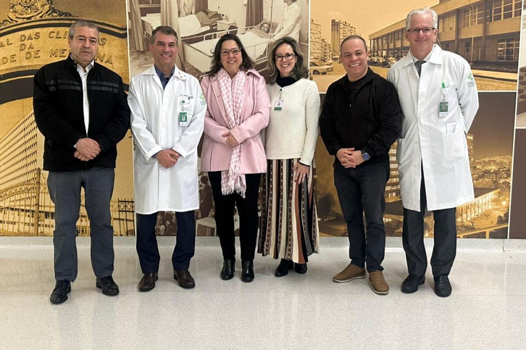 Tanise Sabino, deputados Sabino e Ronaldo Nogueira realizam visita institucional ao Hospital de Clínicas de Porto Alegre