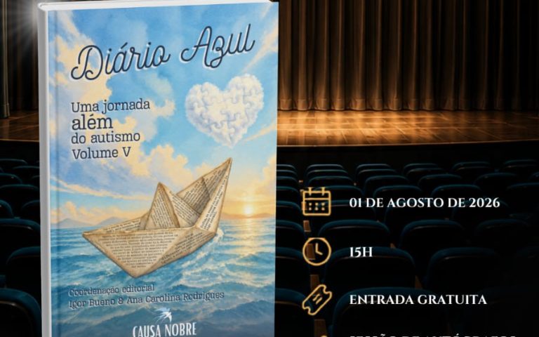 Tanise Sabino e Elizandro Sabino estão entre os coautores da 5ª edição do livro “Diário Azul – Uma Jornada Além do Autismo”, que será lançada em 1º de agosto